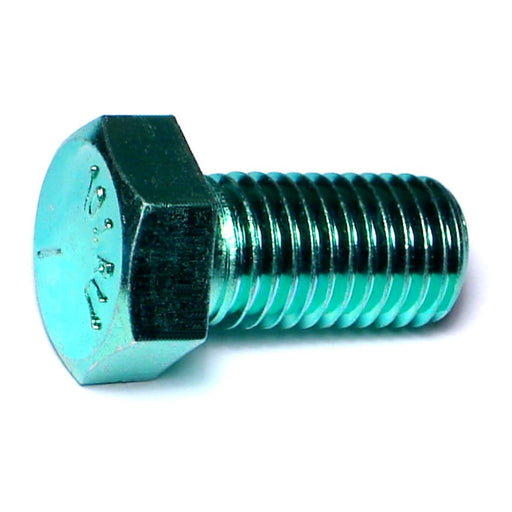 3/4"-10 x 1-1/2" Green Rinsed Zinc Plated Grade 5 Steel Coarse Thread Hex Cap Screws