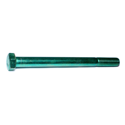 3/4"-10 x 9" Green Rinsed Zinc Plated Grade 5 Steel Coarse Thread Hex Cap Screws