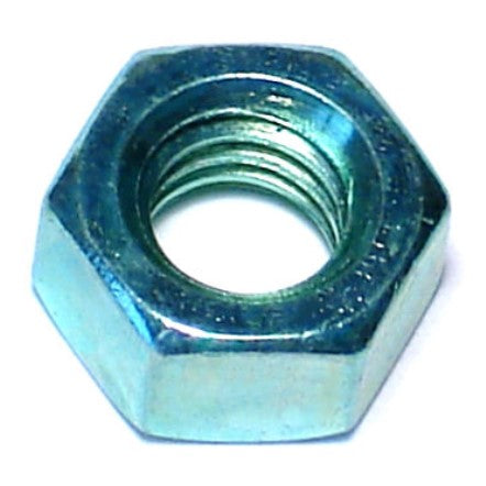 5/16"-18 Green Rinsed Zinc Plated Grade 5 Steel Coarse Thread Hex Nuts