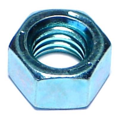 3/8"-16 Green Rinsed Zinc Plated Grade 5 Steel Coarse Thread Hex Nuts