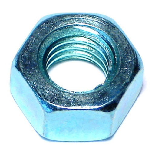 7/16"-14 Green Rinsed Zinc Plated Grade 5 Steel Coarse Thread Hex Nuts