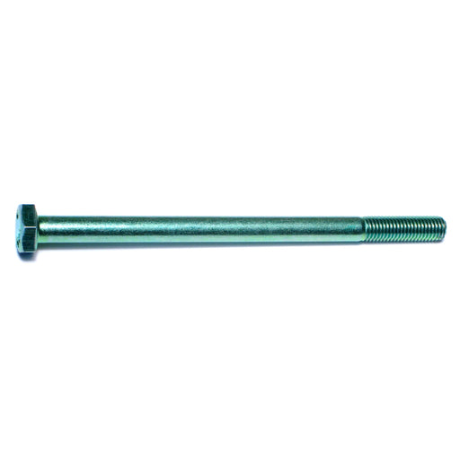 1/4"-28 x 4" Green Rinsed Zinc Plated Grade 5 Steel Fine Thread Hex Cap Screws