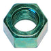 1/2"-20 Green Rinsed Zinc Plated Grade 5 Steel Fine Thread Hex Nuts