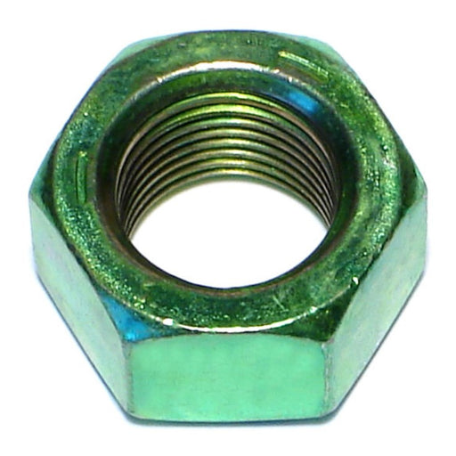 5/8"-18 Green Rinsed Zinc Plated Grade 5 Steel Fine Thread Hex Nuts