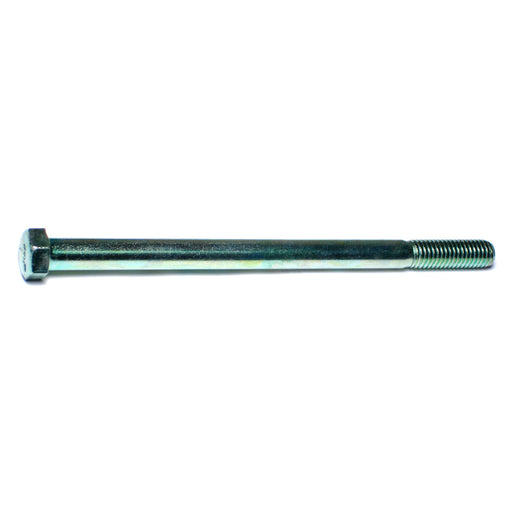 7/16"-14 x 7" Green Rinsed Zinc Plated Grade 5 Steel Coarse Thread Hex Cap Screws