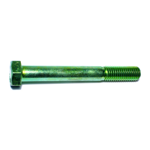 5/8"-11 x 5" Green Rinsed Zinc Plated Grade 5 Steel Coarse Thread Carriage Bolts