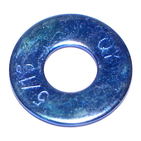 5/16" x 3/8" x 7/8" Zinc Plated Grade 8 Steel USS Flat Washers