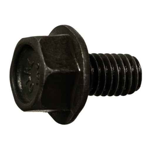 6mm-1.0 x 10mm Black Phosphate Class 10.9 Steel Coarse Thread Hex Washer Head Flange Bolts