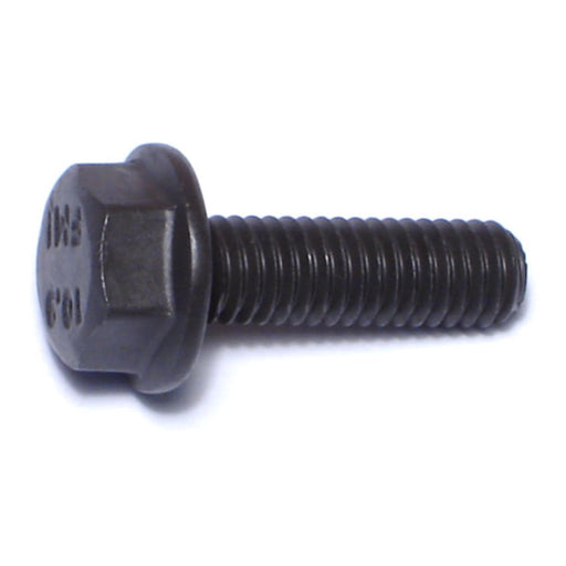 6mm-1.0 x 20mm Black Phosphate Class 10.9 Steel Coarse Thread Hex Washer Head Flange Bolts