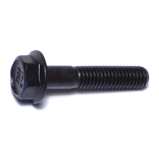 6mm-1.0 x 30mm Black Phosphate Class 10.9 Steel Coarse Thread Hex Washer Head Flange Bolts