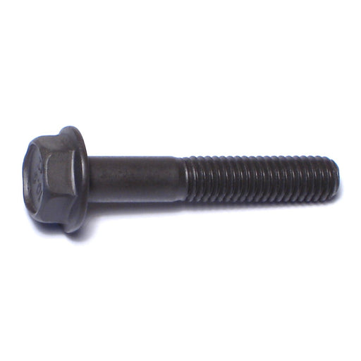 6mm-1.0 x 35mm Black Phosphate Class 10.9 Steel Coarse Thread Hex Washer Head Flange Bolts