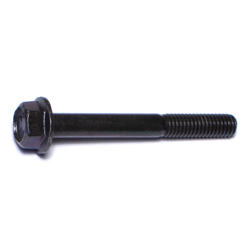 6mm-1.0 x 50mm Black Phosphate Class 10.9 Steel Coarse Thread Hex Washer Head Flange Bolts