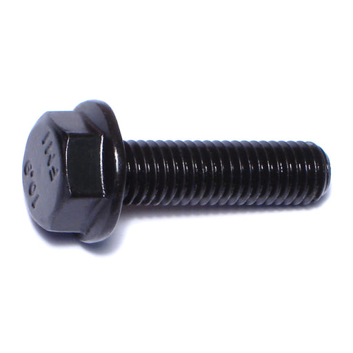 8mm-1.25 x 30mm Black Phosphate Class 10.9 Steel Coarse Thread Hex Washer Head Flange Bolts