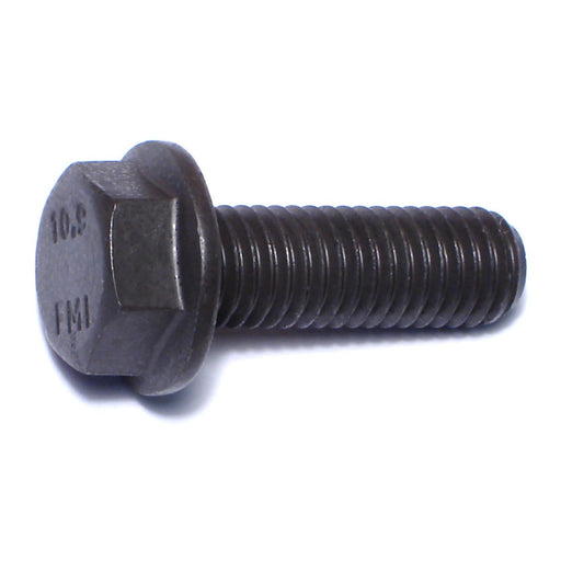 10mm-1.5 x 30mm Black Phosphate Class 10.9 Steel Coarse Thread Hex Washer Head Flange Bolts