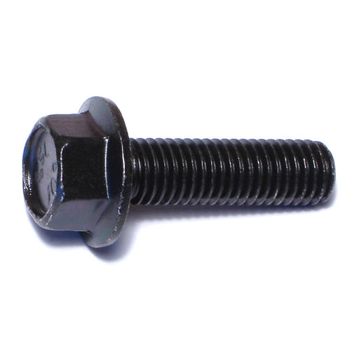 10mm-1.5 x 35mm Black Phosphate Class 10.9 Steel Coarse Thread Hex Washer Head Flange Bolts