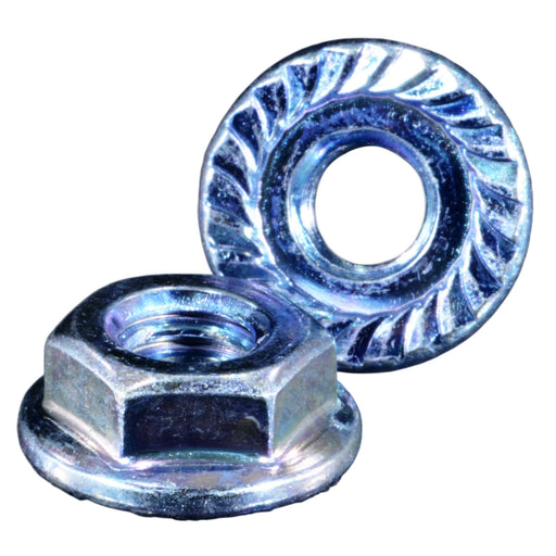 1/4"-20 Zinc Plated Case Hardened Steel Coarse Thread Hex Flange Nuts