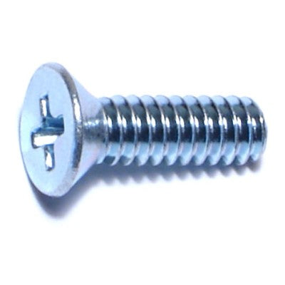 #10-24 x 5/8" Zinc Plated Steel Coarse Thread Phillips Flat Head Machine Screws