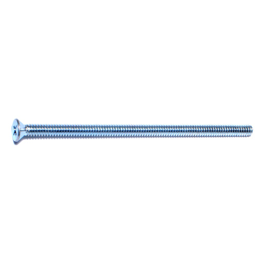 #10-24 x 4" Zinc Plated Steel Coarse Thread Phillips Flat Head Machine Screws