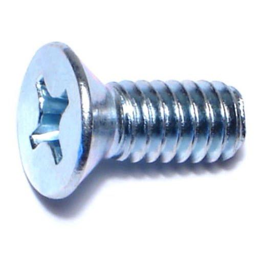 1/4"-20 x 5/8" Zinc Plated Steel Coarse Thread Phillips Flat Head Machine Screws