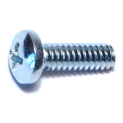 #10-24 x 5/8" Zinc Plated Steel Coarse Thread Phillips Pan Head Machine Screws