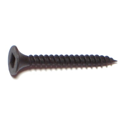 #6 x 1-1/4" Black Phosphate Steel Fine Thread Square Drive Bugle Head Drywall Screws