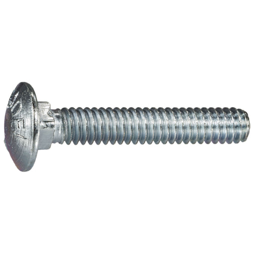 1/4"-20 x 1-1/2" Zinc Plated Grade 5 Steel Coarse Thread Carriage Bolts