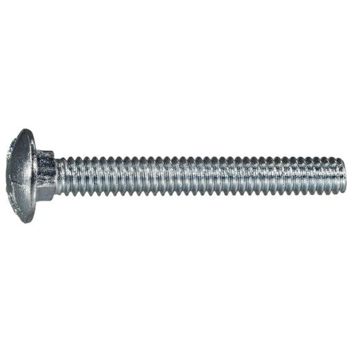 1/4"-20 x 2" Zinc Plated Grade 5 Steel Coarse Thread Carriage Bolts