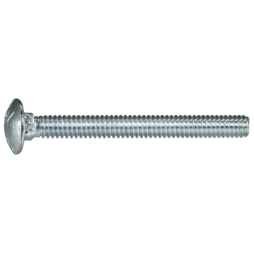 1/4"-20 x 2-1/2" Zinc Plated Grade 5 Steel Coarse Thread Carriage Bolts