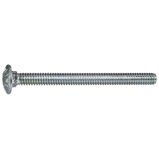 1/4"-20 x 3" Zinc Plated Grade 5 Steel Coarse Thread Carriage Bolts