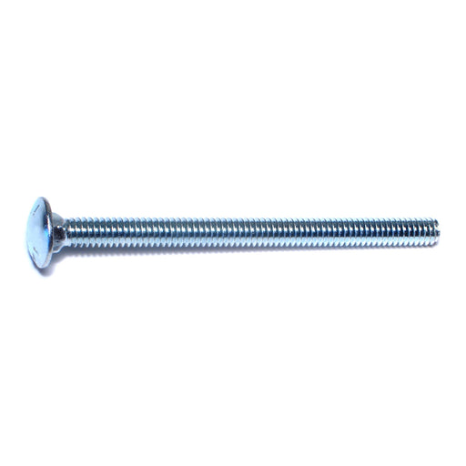 1/4"-20 x 3-1/2" Zinc Plated Grade 5 Steel Coarse Thread Carriage Bolts