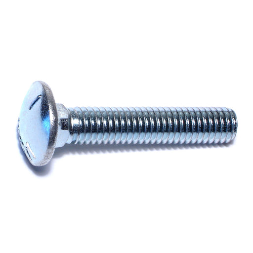 3/8"-16 x 2" Zinc Plated Grade 5 Steel Coarse Thread Carriage Bolts