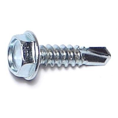 #10-16 x 3/4" Zinc Plated Steel Hex Washer Head Self-Drilling Screws