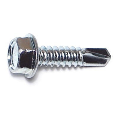 #14-14 x 1" Zinc Plated Steel Hex Washer Head Self-Drilling Screws