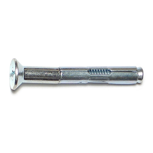 1/4" x 2" Zinc Plated Steel Slotted Flat Head Sleeve Anchors