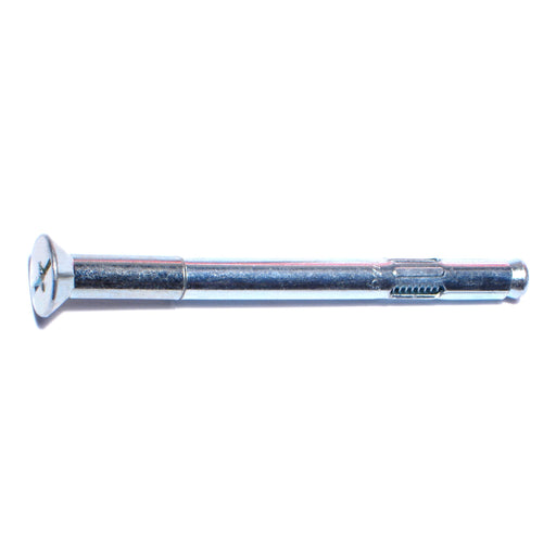 1/4" x 3" Zinc Plated Steel Slotted Flat Head Sleeve Anchors