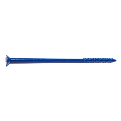 1/4" x 6" Blue Ruspert Coated Steel Phillips Flat Head Masonry Screws