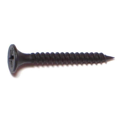 #6 x 1-1/4" Black Phosphate Steel Fine Thread Phillips Bugle Head Drywall Screws