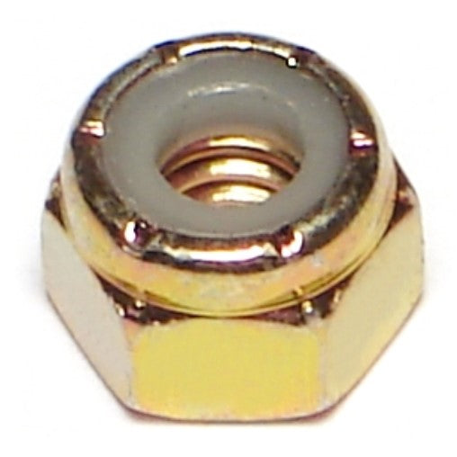 1/4"-20 Zinc Plated Grade 8 Steel Coarse Thread Nylon Insert Lock Nuts