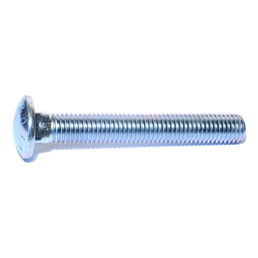 5/8"-11 x 4-1/2" Zinc Plated Grade 2 / A307 Steel Coarse Thread Carriage Bolts