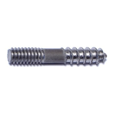 1/4"-20 x 1-1/2" Plain Steel Coarse Thread Hanger Bolts