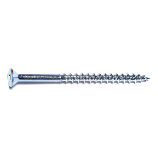 #10 x 3" Zinc Plated Steel Square Drive Flat Head Sheet Metal Screws