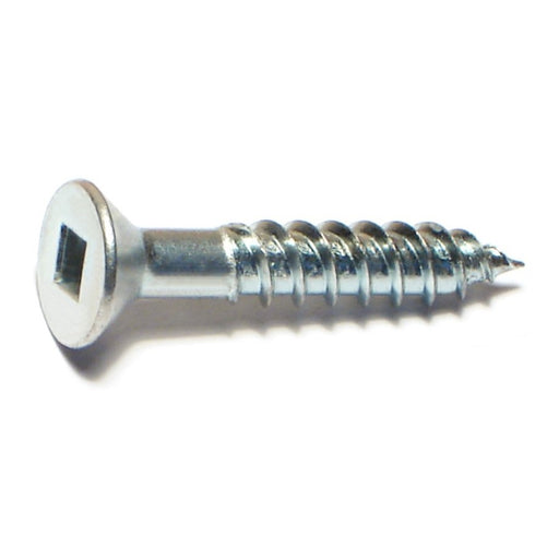 #12 x 1-1/4" Zinc Plated Steel Square Drive Flat Head Sheet Metal Screws