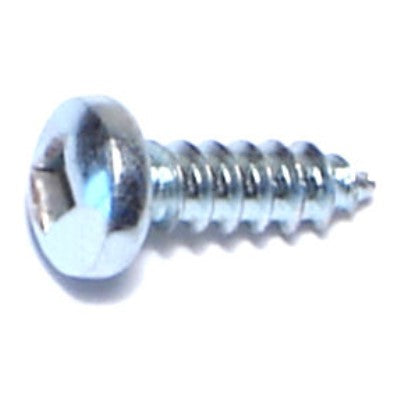 #4 x 3/8" Zinc Plated Steel Square Drive Pan Head Sheet Metal Screws