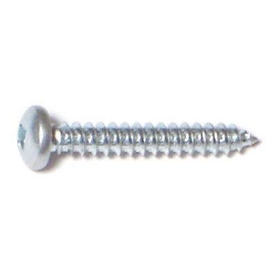 #4 x 3/4" Zinc Plated Steel Square Drive Pan Head Sheet Metal Screws