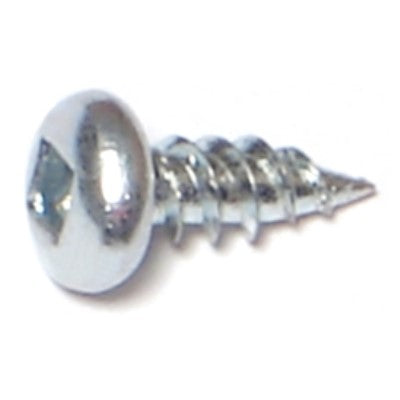 #6 x 3/8" Zinc Plated Steel Square Drive Pan Head Sheet Metal Screws