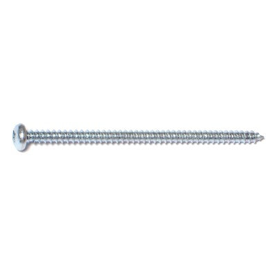 #8 x 3" Zinc Plated Steel Square Drive Pan Head Sheet Metal Screws