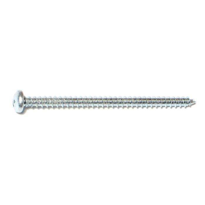 #10 x 3" Zinc Plated Steel Square Drive Pan Head Sheet Metal Screws