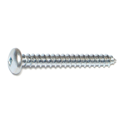 #14 x 2" Zinc Plated Steel Square Drive Pan Head Sheet Metal Screws