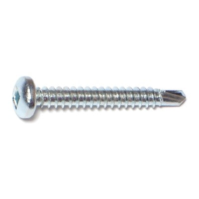 #8-18 x 1-1/4" Zinc Plated Steel Square Drive Pan Head Self-Drilling Screws