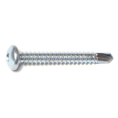 #10-16 x 1-1/2" Zinc Plated Steel Square Drive Pan Head Self-Drilling Screws